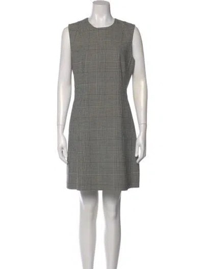 Pre-owned Theory Virgin Wool Mini Dress In Multi