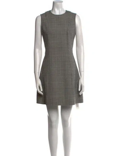 Pre-owned Theory Virgin Wool Mini Dress In Multi