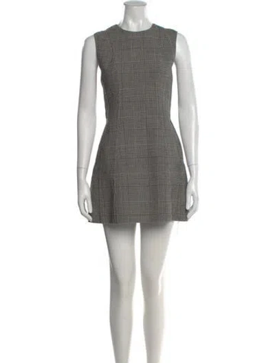 Pre-owned Theory Virgin Wool Mini Dress In Multi