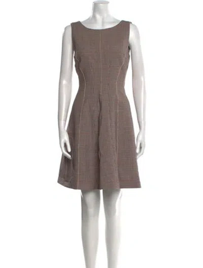 Pre-owned Theory Virgin Wool Mini Dress In Neutral