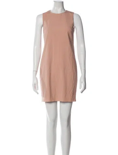 Pre-owned Theory Virgin Wool Mini Dress In Pink