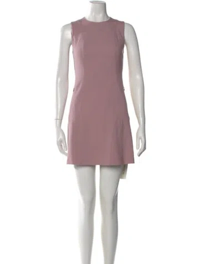 Pre-owned Theory Virgin Wool Mini Dress In Pink