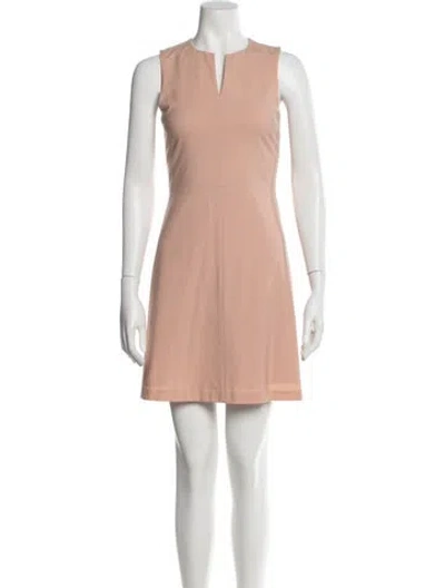 Pre-owned Theory Virgin Wool Mini Dress In Pink