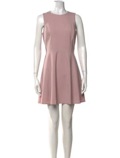 Pre-owned Theory Virgin Wool Mini Dress In Pink