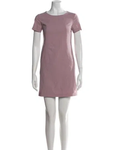 Pre-owned Theory Virgin Wool Mini Dress In Purple