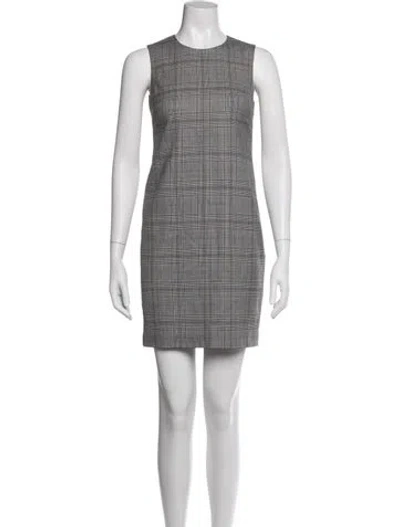 Pre-owned Theory Virgin Wool Mini Dress W/ Tags In Grey