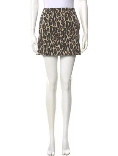 Pre-owned Theory Virgin Wool Mini Skirt In Neutral