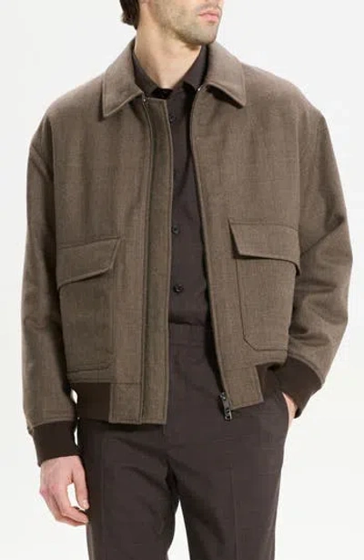 THEORY THEORY VIRGIN WOOL MODERN AVIATOR JACKET