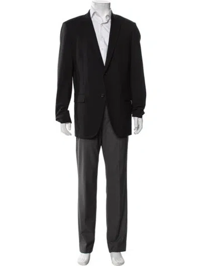 Pre-owned Theory Virgin Wool Overcoat In Black