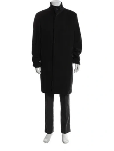 Pre-owned Theory Virgin Wool Overcoat In Blue