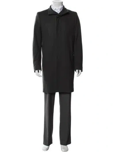 Pre-owned Theory Virgin Wool Overcoat In Gray