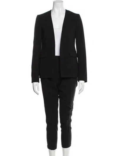 Pre-owned Theory Virgin Wool Pant Set In Gray