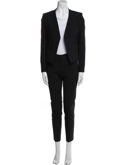 Pre-owned Theory Virgin Wool Pantsuit In Black