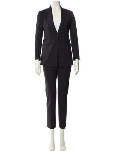 Pre-owned Theory Virgin Wool Pantsuit In Black