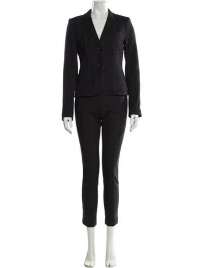 Pre-owned Theory Virgin Wool Pantsuit In Black