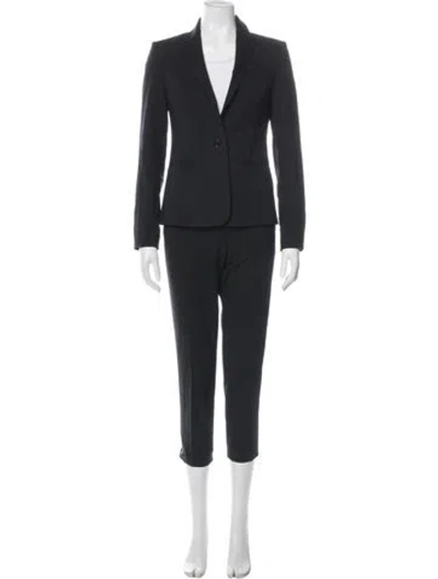 Pre-owned Theory Virgin Wool Pantsuit In Black