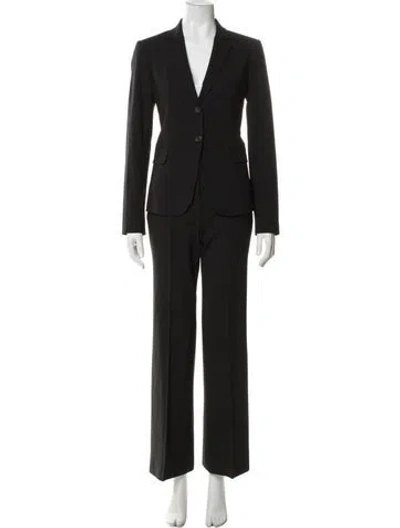 Pre-owned Theory Virgin Wool Pantsuit In Black