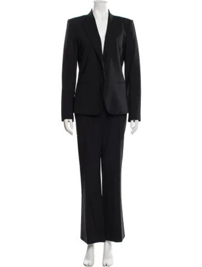Pre-owned Theory Virgin Wool Pantsuit In Black