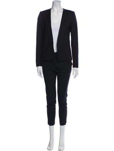Pre-owned Theory Virgin Wool Pantsuit In Blue