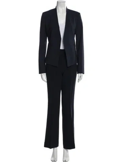 Pre-owned Theory Virgin Wool Pantsuit In Blue