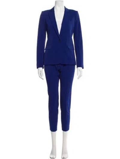 Pre-owned Theory Virgin Wool Pantsuit In Blue