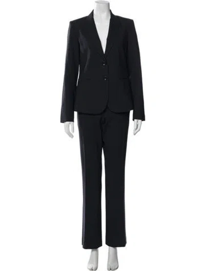 Pre-owned Theory Virgin Wool Pantsuit In Blue