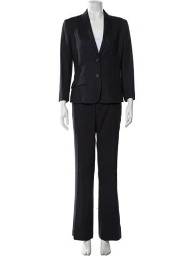 Pre-owned Theory Virgin Wool Pantsuit In Blue