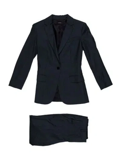 Pre-owned Theory Virgin Wool Pantsuit In Blue