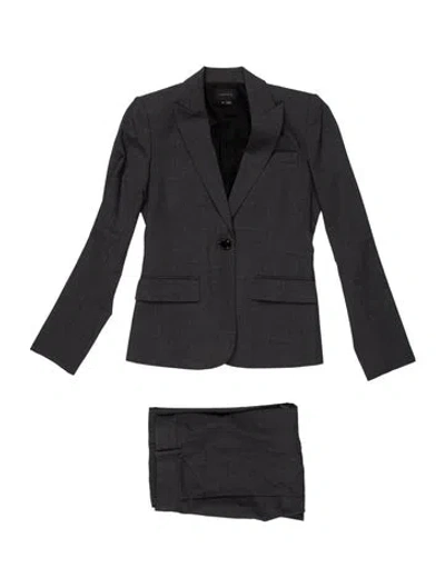 Pre-owned Theory Virgin Wool Pantsuit In Gray