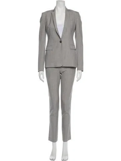 Pre-owned Theory Virgin Wool Pantsuit In Grey