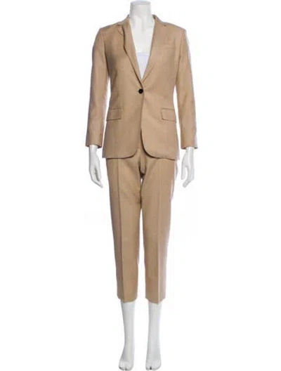 Pre-owned Theory Virgin Wool Pantsuit In Neutral