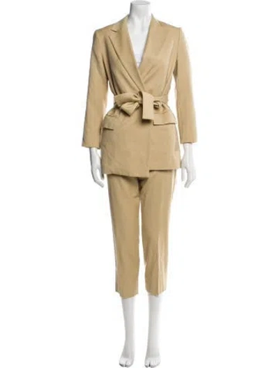 Pre-owned Theory Virgin Wool Pantsuit In Neutral