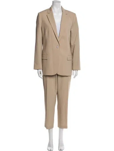 Pre-owned Theory Virgin Wool Pantsuit In Neutral