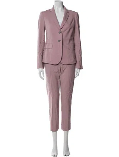 Pre-owned Theory Virgin Wool Pantsuit In Pink
