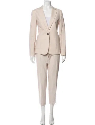 Pre-owned Theory Virgin Wool Pantsuit W/ Tags In Neutral