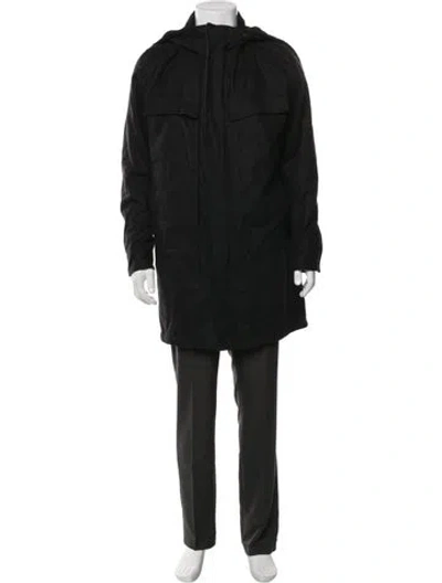 Pre-owned Theory Virgin Wool Parka In Black