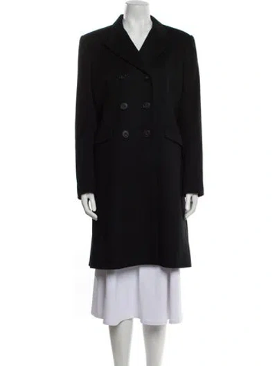 Pre-owned Theory Virgin Wool Peacoat In Black