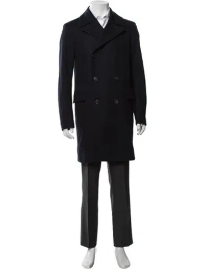 Pre-owned Theory Virgin Wool Peacoat In Black