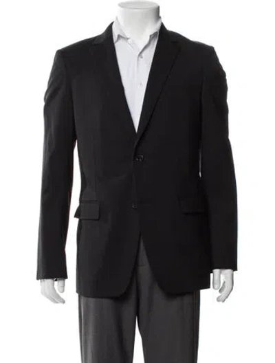 Pre-owned Theory Virgin Wool Peacoat In Gray