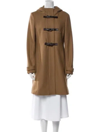 Pre-owned Theory Virgin Wool Peacoat In Neutral