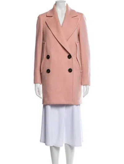 Pre-owned Theory Virgin Wool Peacoat In Pink