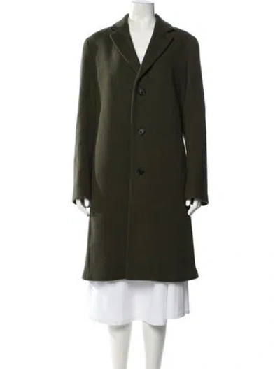 Pre-owned Theory Virgin Wool Peacoat W/ Tags In Green