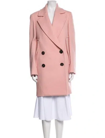 Pre-owned Theory Virgin Wool Peacoat W/ Tags In Pink