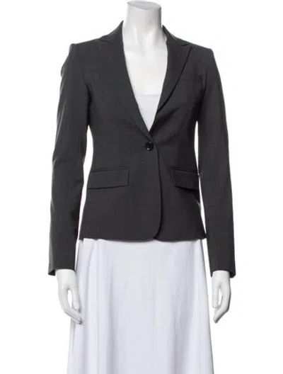 Pre-owned Theory Virgin Wool Set In Gray