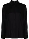 Theory Long-sleeved Wool Shirt In Blue