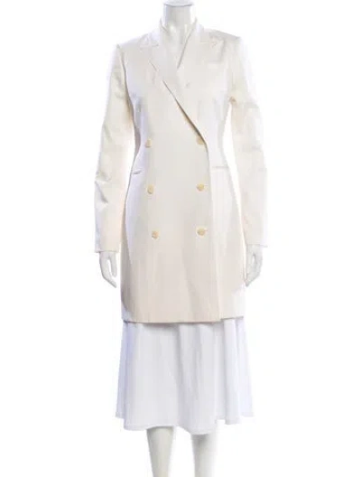Pre-owned Theory Virgin Wool Trench Coat In Neutral