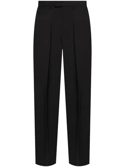 Theory Virgin Wool Trousers In Schwarz