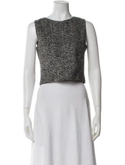 Pre-owned Theory Virgin Wool Tweed Pattern Vest In Multi