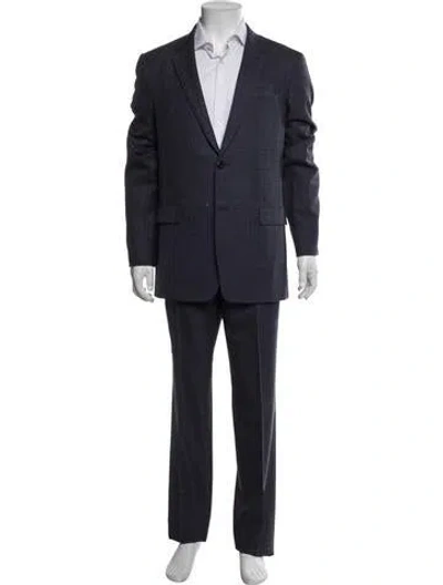 Pre-owned Theory Virgin Wool Two-piece Blazer In Blue