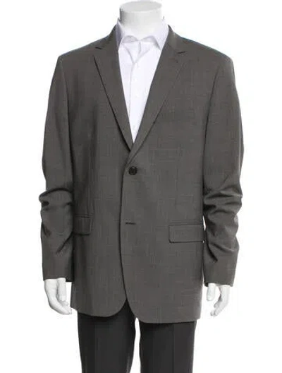 Pre-owned Theory Virgin Wool Two-piece Blazer In Gray
